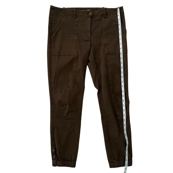 Bundle of 2 Veronica Beard Field Cargo Cropped Twill Pants Black and Green SZ 6‎ - Picture 13 of 16